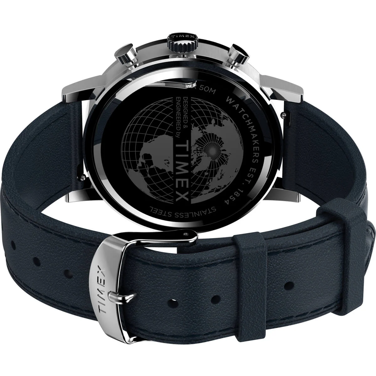 Timex City Collection Men's Quartz Analog Stainless Steel Dial Round Case Chronograph Function Watch -TW2V36800 - Image 4