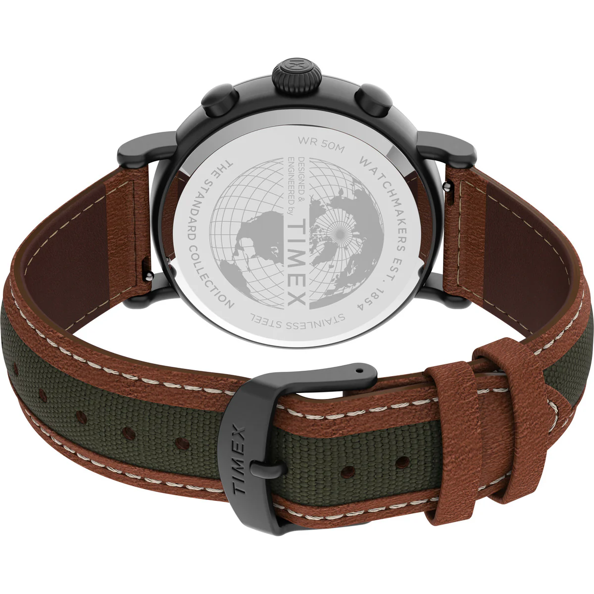 Timex Multifunctonal Men's Analog Black Dial Coloured Quartz Watch, Round Dial with 41 mm Case width - TW2U58000UJ - Image 5