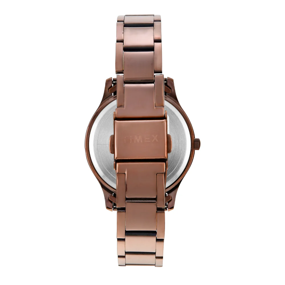 Timex Women Brown Round Multifunction Dial Watch- TW000Q820 - Image 5