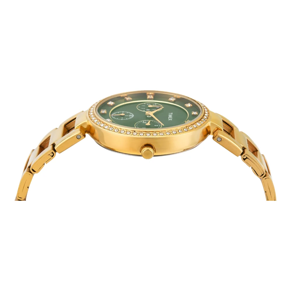 Timex Cosmic Awe Women Multifunction Round Dial Green Watch - TWEL18700 - Image 5