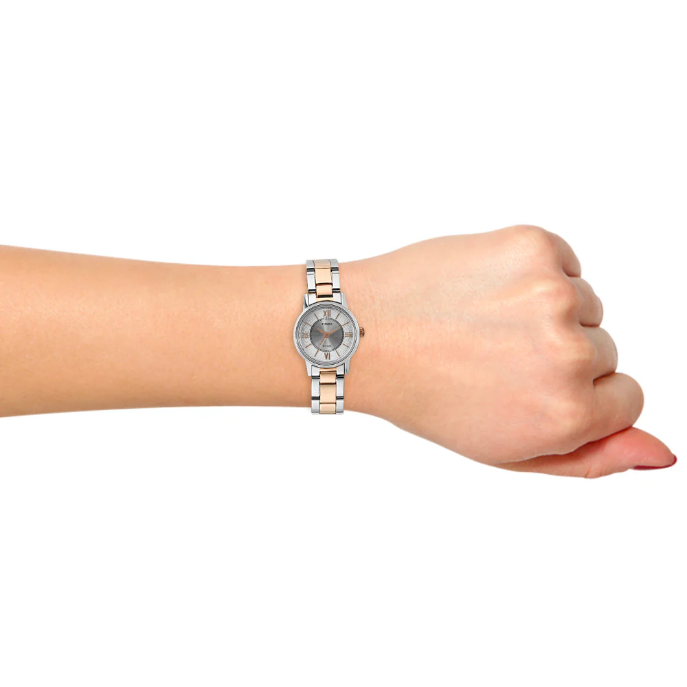 Timex Classics Pairs Silver Dial Round Case 3 Hands Function Watch -TW00PR213 - Image 4