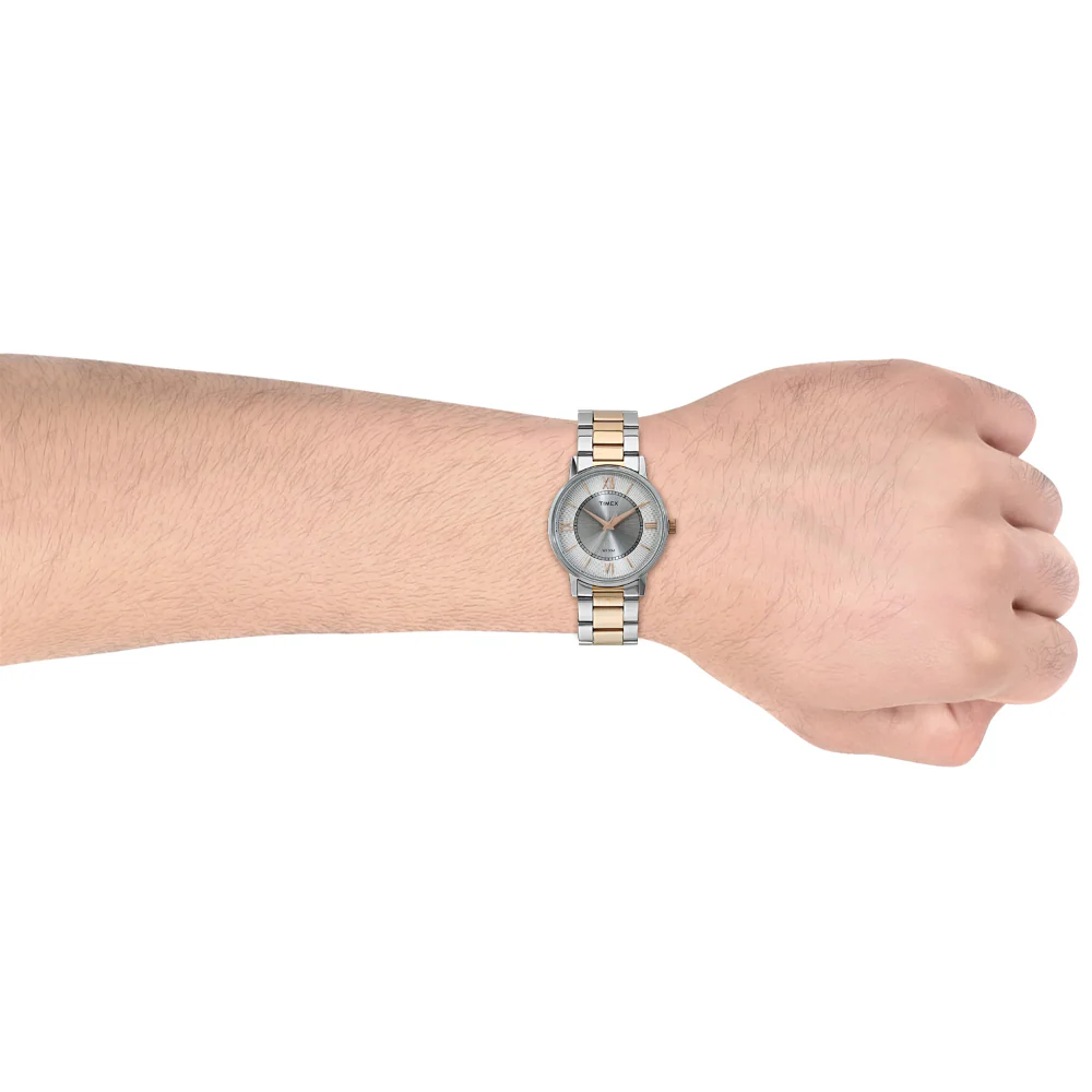 Timex Classics Pairs Silver Dial Round Case 3 Hands Function Watch -TW00PR213 - Image 5