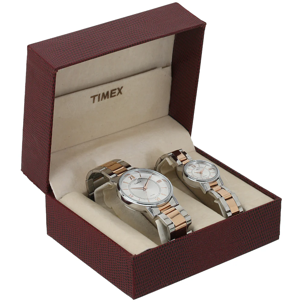Timex Classics Pairs Silver Dial Round Case 3 Hands Function Watch -TW00PR213 - Image 6