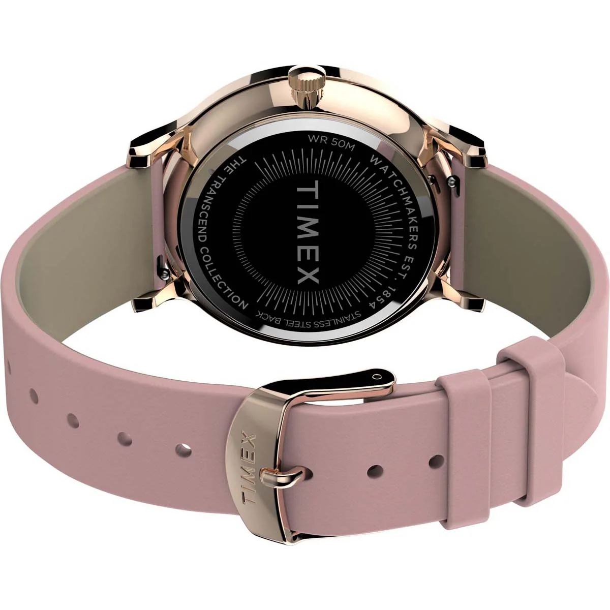 Transcend? Multifunction 38mm Leather Strap Watch - Image 4