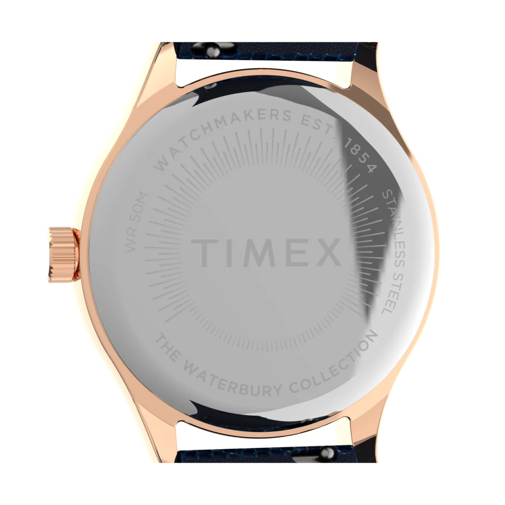 Waterbury Traditional 34mm Leather Strap Watch - Image 3